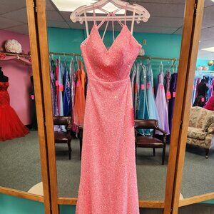 Alyce 61146 Pink Size 2 Sequin Prom Dress Evening Gown